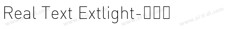 Real Text Extlight字体转换